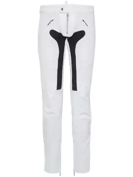 DSQUARED2 кожаные брюки, белый