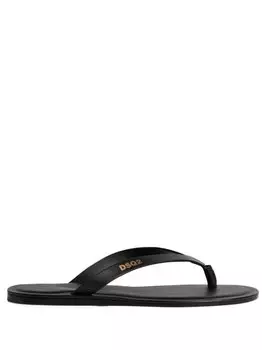 Dsquared2 кожаные шлепанцы, черный
