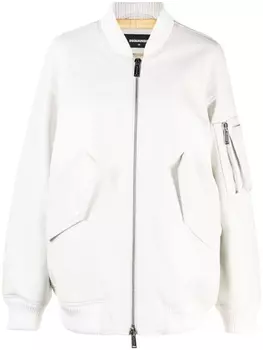 Dsquared2 кожаный бомбер, белый