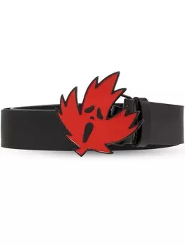 Dsquared2 кожаный ремень с пряжкой-логотипом, черный