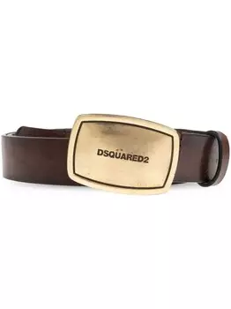 Dsquared2 кожаный ремень с пряжкой-логотипом DSQUARED2, коричневый