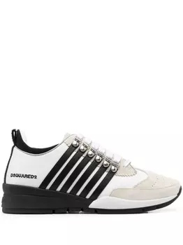 Dsquared2 кроссовки Boxer в полоску, белый
