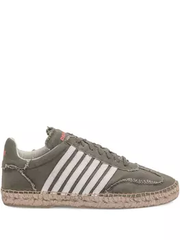 DSQUARED2 кроссовки на плетеной подошве, зеленый