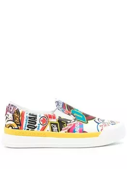 Dsquared2 кроссовки New Jersey Logomania, белый