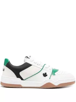 Кроссовки Dsquared2 With Logo Patch, белый/черный/зеленый