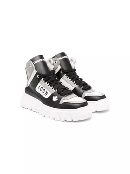 Dsquared2 кроссовки с принтом Icon и вставками, черный