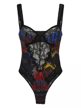 Dsquared2 кружевное боди, черный