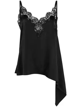 Dsquared2 кружевной топ асимметричного кроя, черный