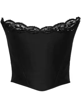 DSQUARED2 кружевной топ-корсет, черный