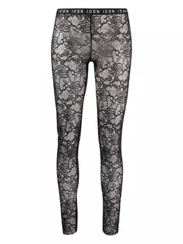 Dsquared2 кружевные легинсы Be Icon, черный