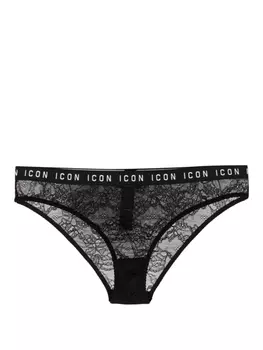 Dsquared2 кружевные трусы-брифы Be Icon, черный