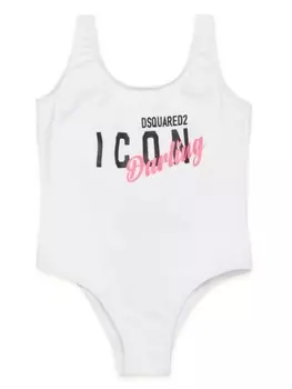 Dsquared2 купальник с принтом Icon, белый