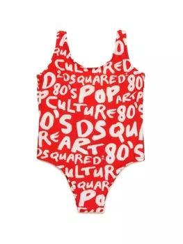 Dsquared2 купальник с U-образным вырезом на спине, красный