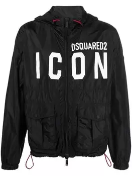 Dsquared2 куртка Icon в стиле колор-блок с логотипом, черный