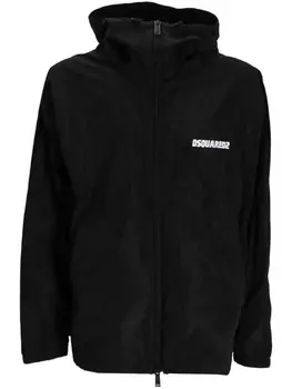 DSQUARED2 куртка на молнии с капюшоном, черный