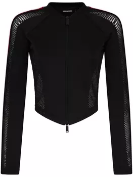 Dsquared2 куртка на молнии с логотипом, черный