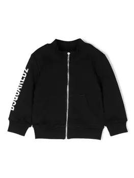 Dsquared2 куртка на молнии с логотипом, черный