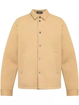 Dsquared2 куртка-рубашка из хлопка с тисненым логотипом DSQUARED2, нейтральный цвет