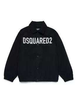 Dsquared2 куртка-рубашка с логотипом, черный