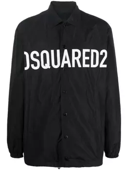 Dsquared2 куртка-рубашка с логотипом, черный