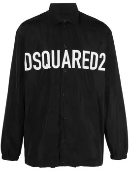 DSQUARED2 куртка-рубашка с логотипом, черный