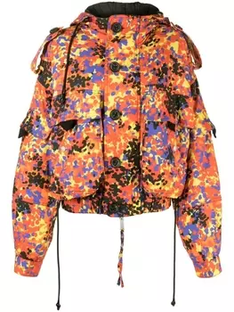 Dsquared2 куртка с абстрактным принтом, оранжевый