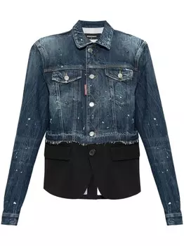 Dsquared2 куртка с нашивкой-логотипом, синий