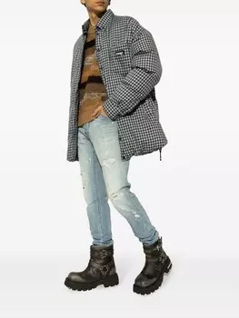 Dsquared2 куртка с узором в клетку, черный