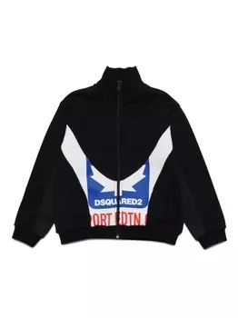 Dsquared2 куртка с воротником-воронкой и логотипом, черный