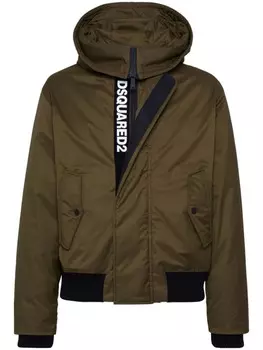 DSQUARED2 куртка-стёганая со скрытым логотипом, коричневый
