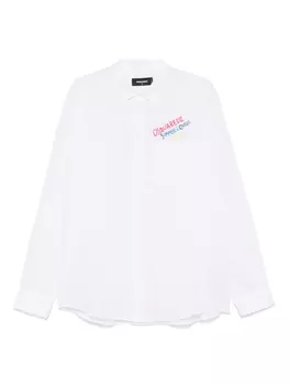 DSQUARED2 льняная рубашка, белый