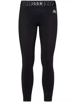 DSQUARED2 легинсы Icon с эластичным поясом, черный