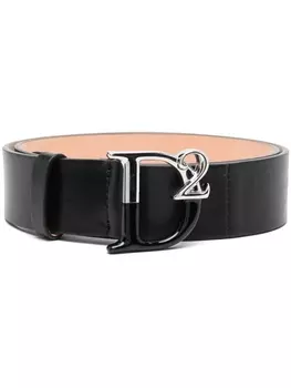 Dsquared2 logo-buckle belt, черный