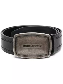 Dsquared2 logo buckle belt, черный