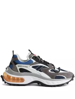Dsquared2 logo-embellished panelled sneakers, серый