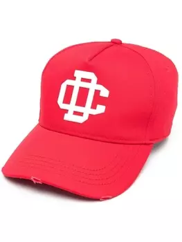 Dsquared2 logo-embroidered cotton baseball cap, красный