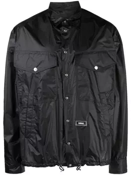 Dsquared2 logo patch long-sleeve shirt, черный