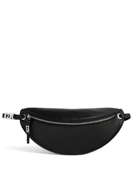 Dsquared2 logo-plaque leather belt bag, черный