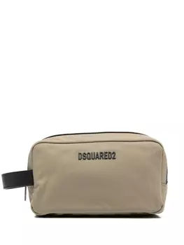 Dsquared2 logo-plaque wash bag, нейтральный цвет