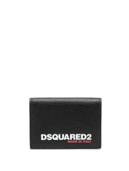 Dsquared2 logo-print bifold wallet, черный