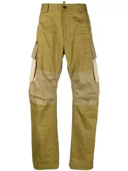Dsquared2 logo-print cargo trousers, зеленый