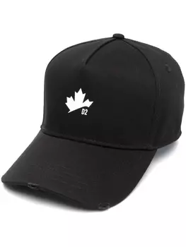 Dsquared2 logo-print cotton cap, черный