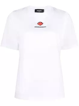 Dsquared2 logo-print cotton T-shirt, белый