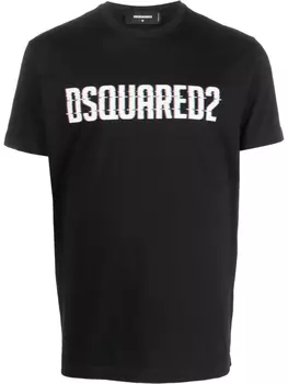 Dsquared2 logo-print cotton T-shirt, черный