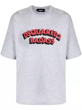 Dsquared2 logo-print cotton T-shirt, серый
