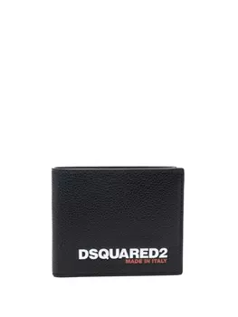 Dsquared2 logo-print folded wallet, черный