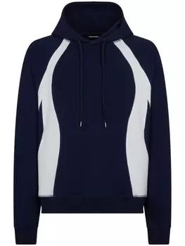 Dsquared2 logo-print panelled hoodie, синий