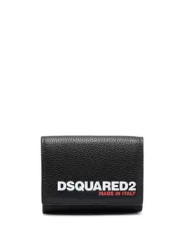 Dsquared2 logo-print wallet, черный