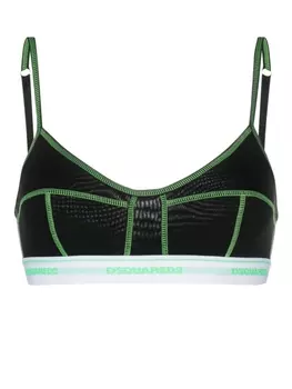 Dsquared2 logo-underband sports bra, черный