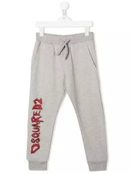 Dsquared2 меланжевые спортивные брюки с логотипом, серый
